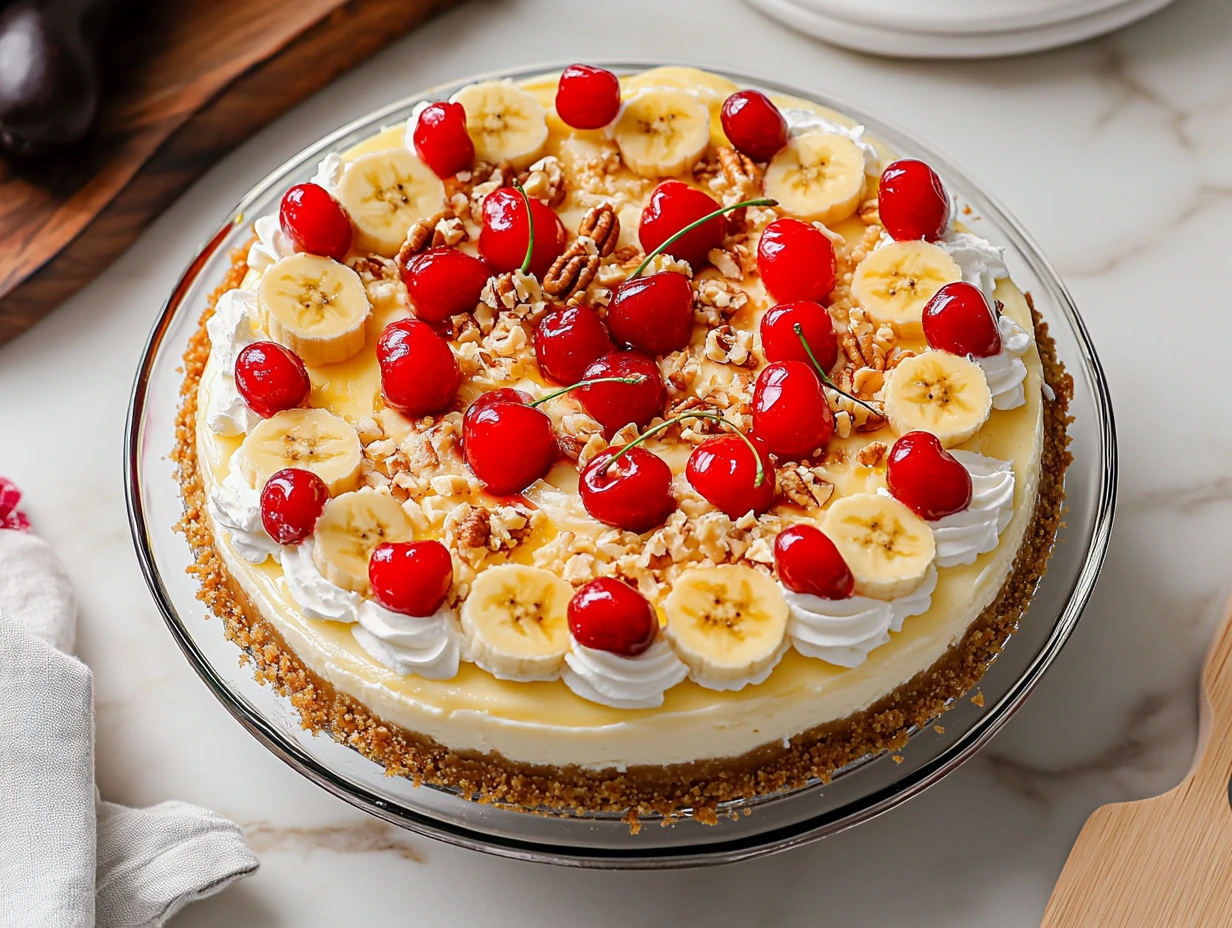 No-Bake Banana Split Cheesecake - RichSpoon