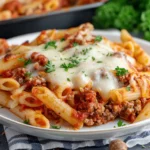 Easy Baked Ziti Recipe With Ricotta - Recipe Image
