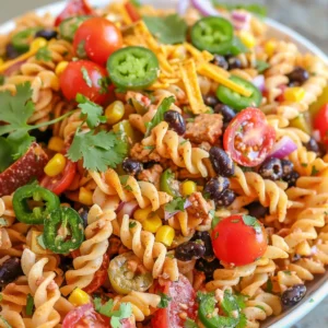 Creamy Ranch Taco Pasta Salad Recipe - Recipe Image