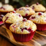 Cranberry Cream Cheese Muffins Easy Bakery Style - Recipe Image