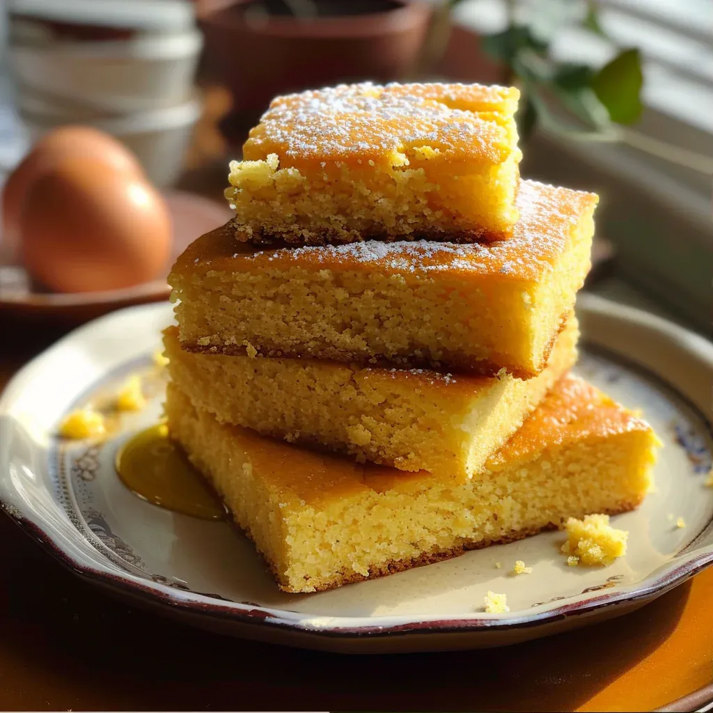 Sweet & Moist Honey Cornbread Recipe - Recipe Image
