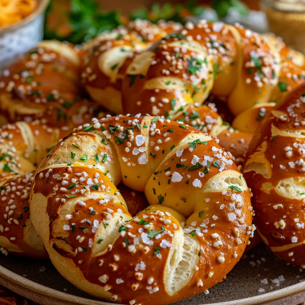 Cheese Stuffed Pretzel That Melts Inside - Recipe Image