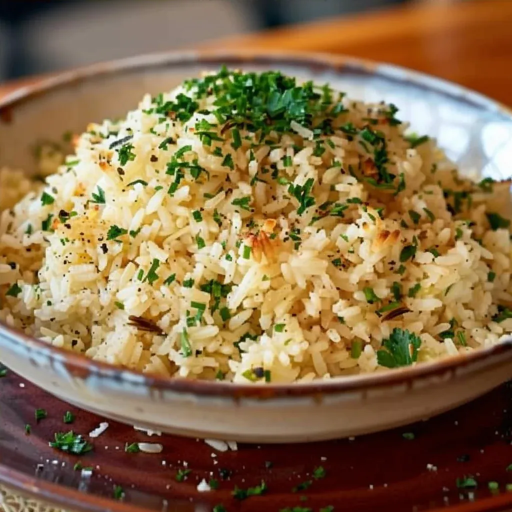 Creamy Garlic Parmesan Rice That Everyone Loves - Recipe Image