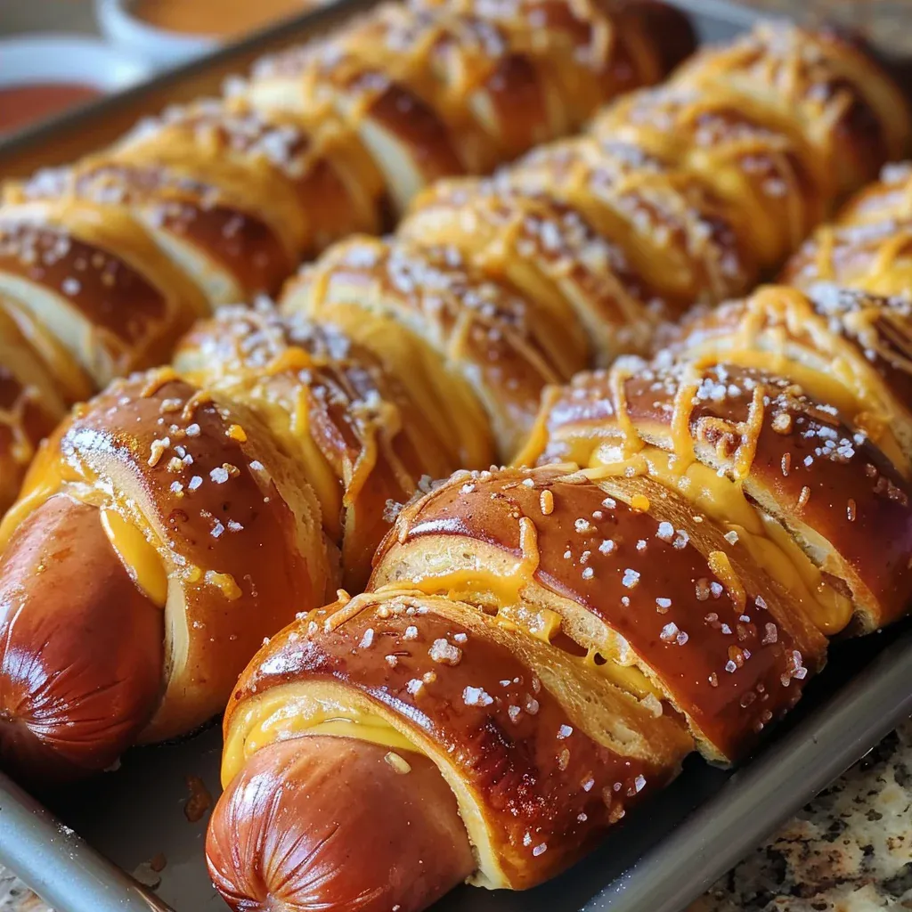Soft Baked Cheesy Pretzel Dogs You’ll Want Every Weekend - Recipe Image