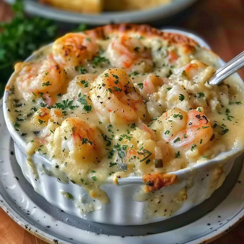 Cozy Seafood Pot Pie with Cheddar Bay Biscuits - Recipe Image