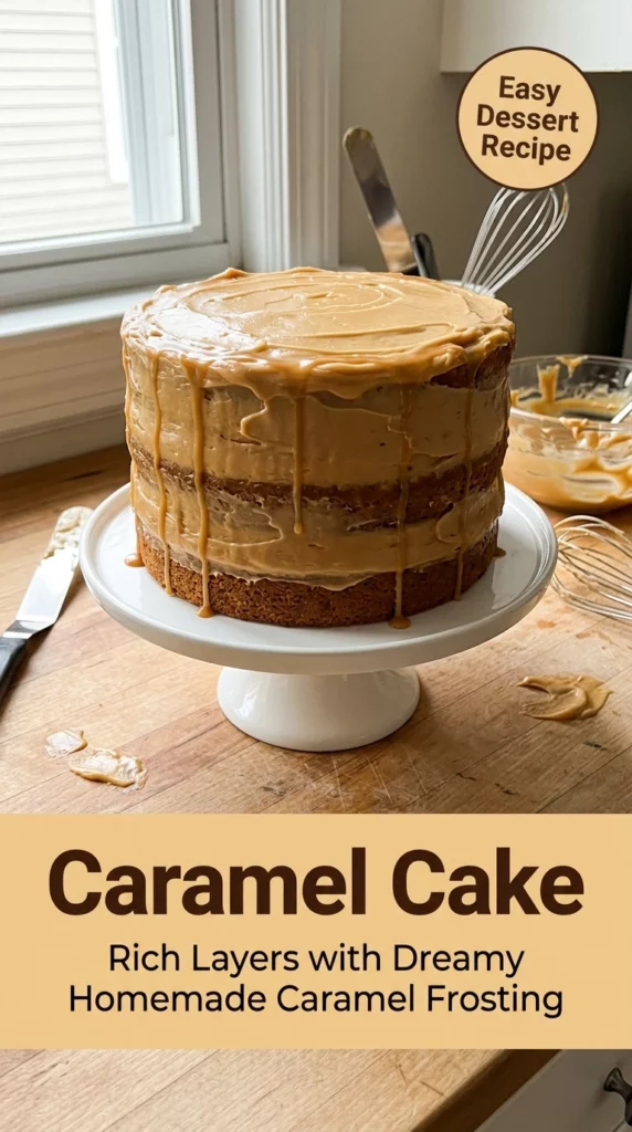 The Best Southern Caramel Cake Recipe With Dreamy Caramel Icing - Recipe Image