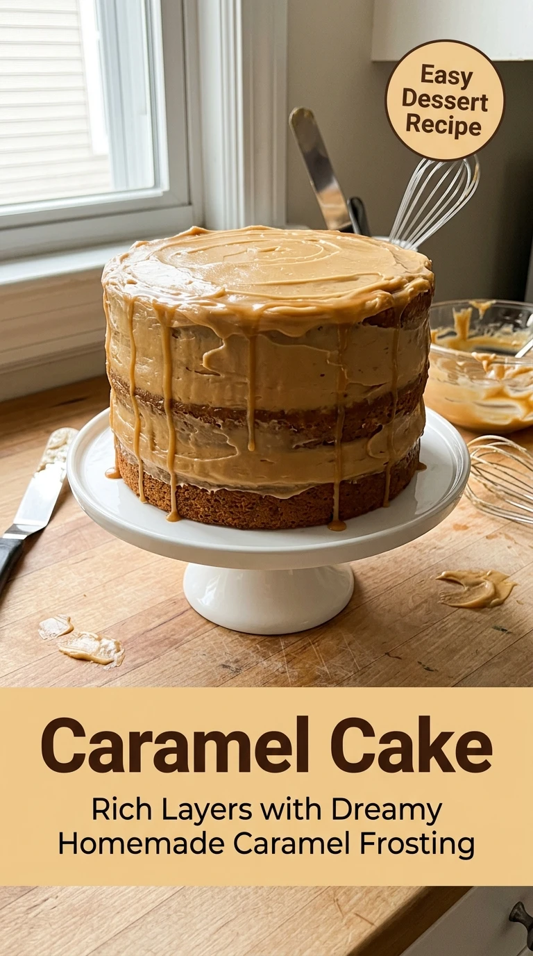 The Best Southern Caramel Cake Recipe With Dreamy Caramel Icing - Recipe Image