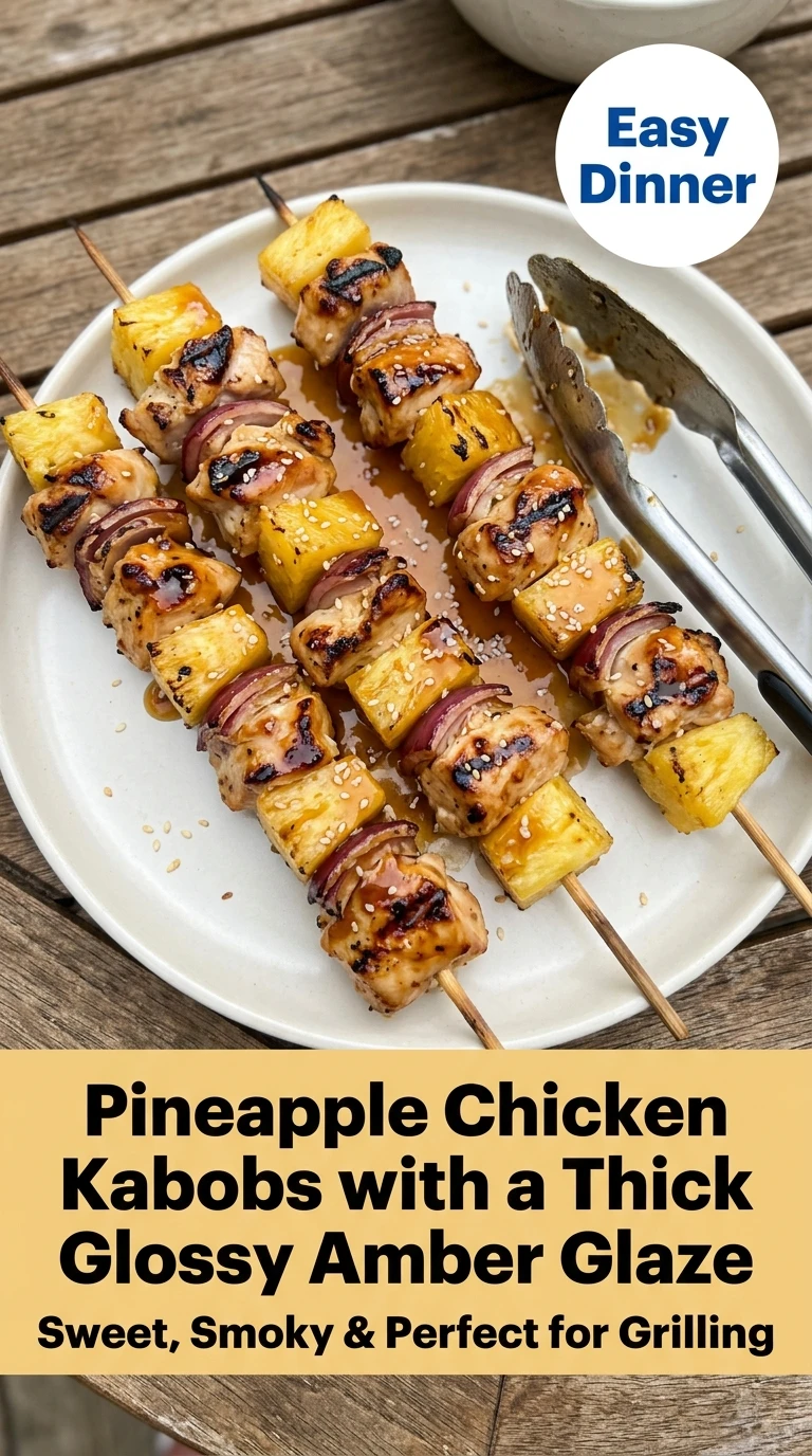 Sweet & Savory Pineapple Chicken Kabobs Everyone Loves - Recipe Image