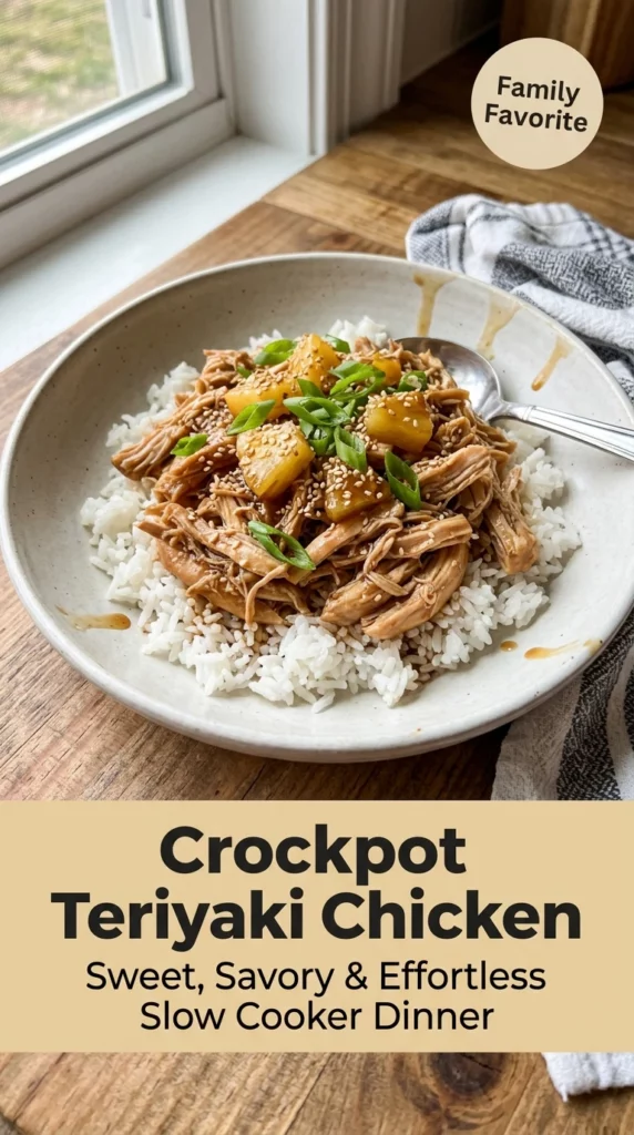 Easy Crockpot Teriyaki Chicken for Busy Weeknights - Recipe Image