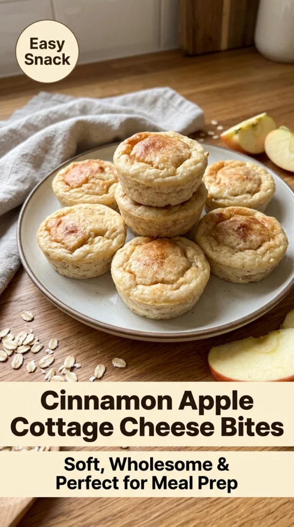 Cinnamon Apple Cottage Cheese Bites – Easy High Protein Snack - Recipe Image