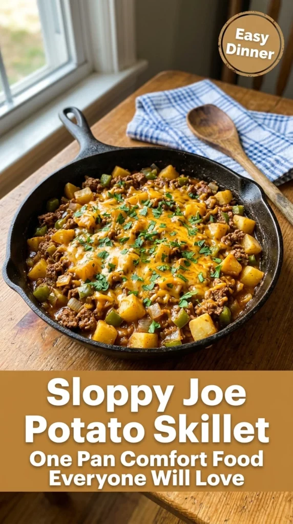 Sloppy Joe Potato Skillet – The Ultimate Easy Ground Beef Dinner - Recipe Image
